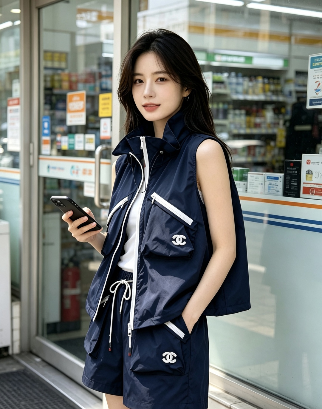Chane♡²⁶工装休闲短裤🤍同系列冲锋外套配套短裤 成套穿搭氛围感直接拉满 松紧抽绳腰头 不勒腰腹 对各种腰围包容友好