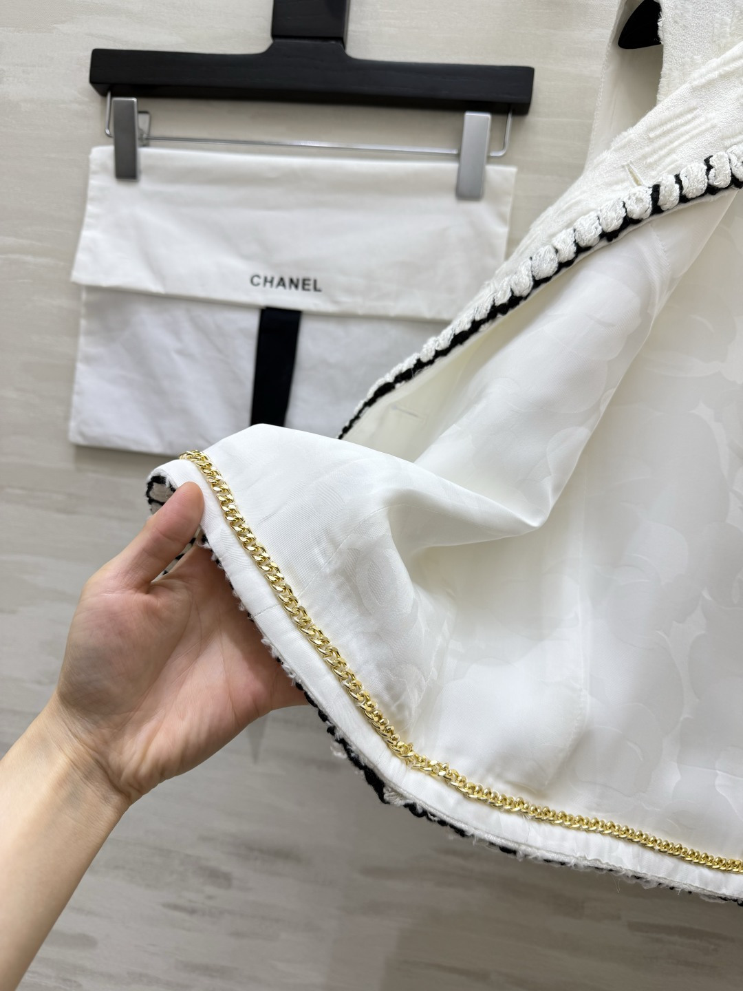 Chacha♡²⁶羊毛斜纹软呢拼色马甲 100%桑蚕丝内衬 高品质定制 现货首发size：36/38/40（）