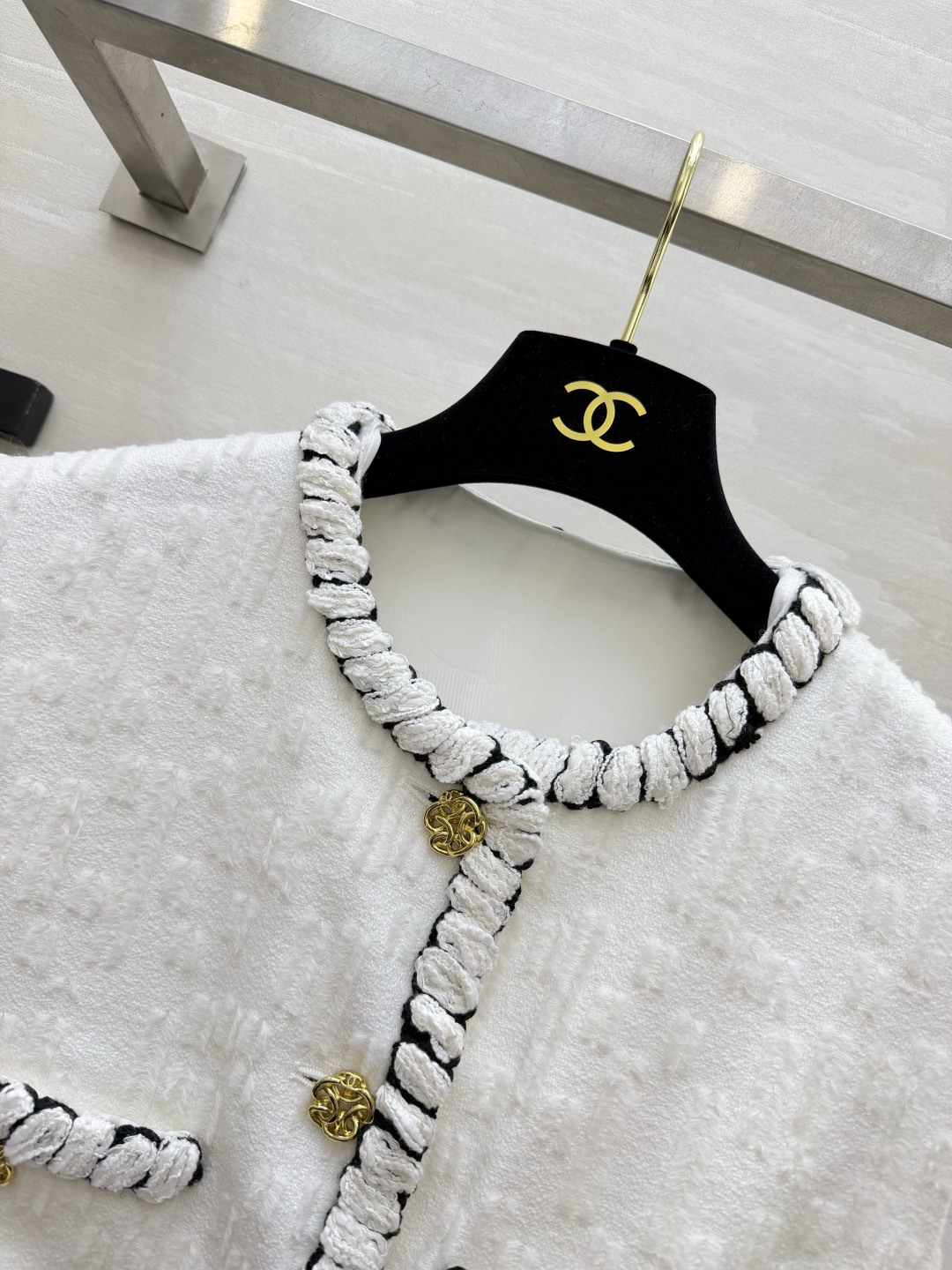 Chacha♡²⁶羊毛斜纹软呢拼色马甲 100%桑蚕丝内衬 高品质定制 现货首发size：36/38/40（）