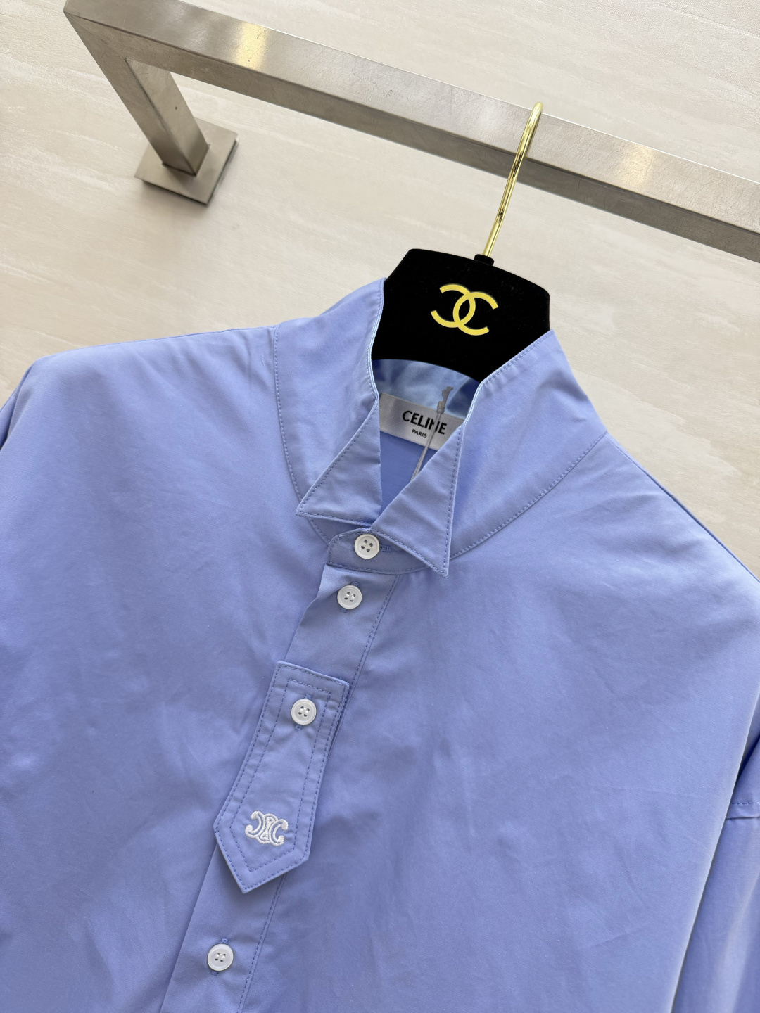 CELI♡FALL²⁶新款飞机领衬衫🩵🤍高品质定制 现货首发size：S/M/L（S码肩宽：50，胸围：106，衣长：6