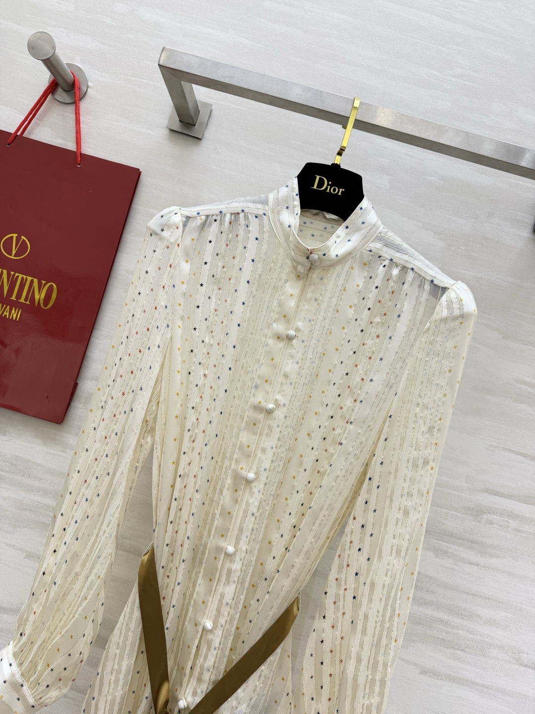 Valenti♡²⁶满天星腰带真丝衬衫 100%桑蚕丝 高品质size：S/M/L（）