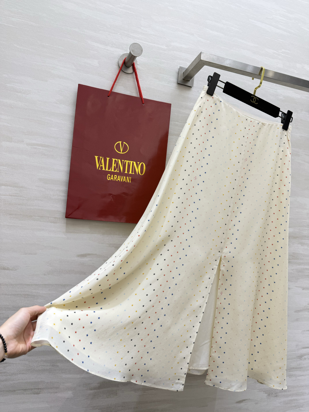 Valenti♡²⁶满天星腰带真丝长半裙 100%桑蚕丝 高品质size：S/M/L（）