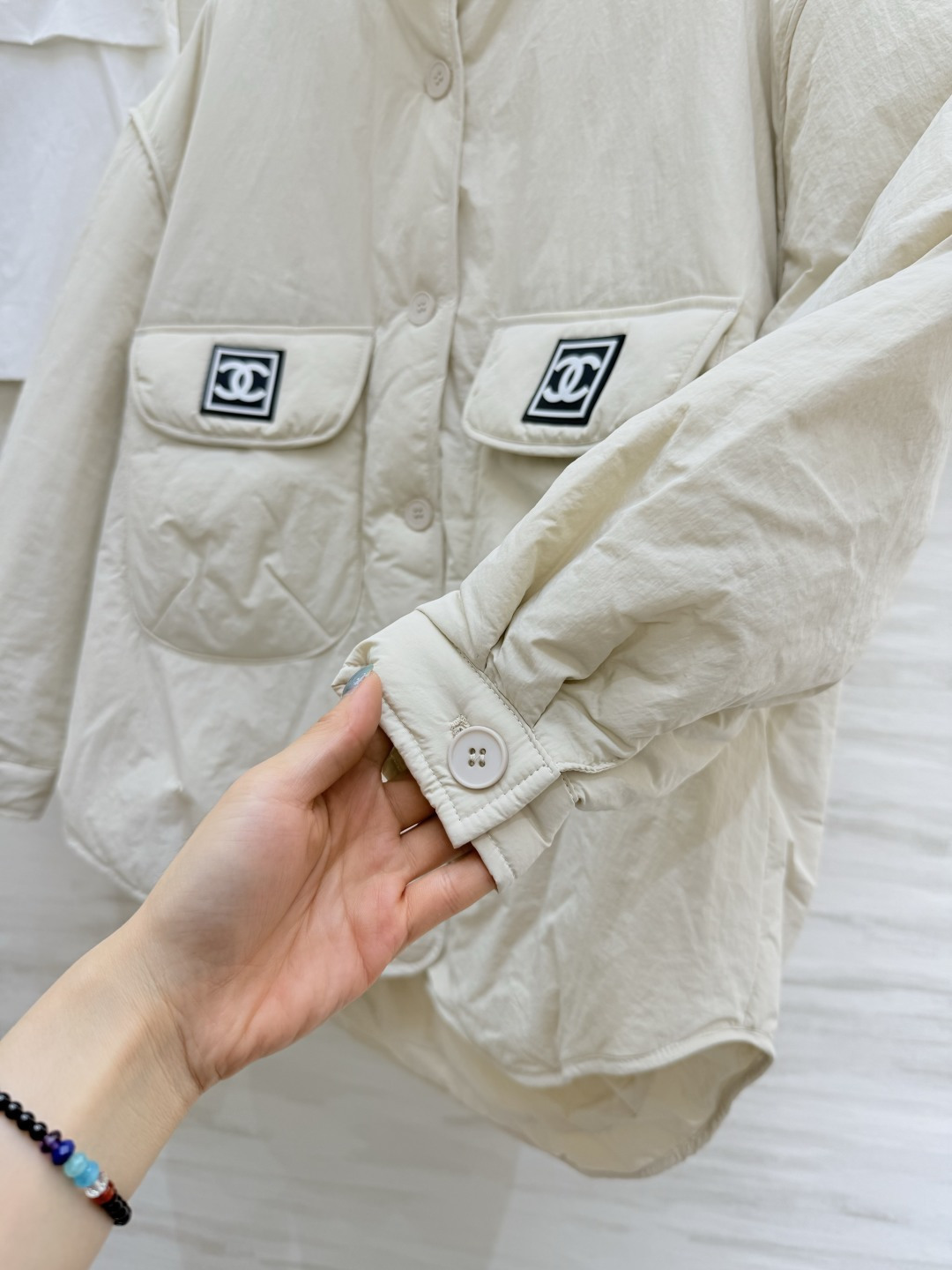 #Chane♡²⁶中古系列 立领夹克式羽绒棉服 高品质 现货首发size：36/38/40（36码肩宽：55，胸围：13