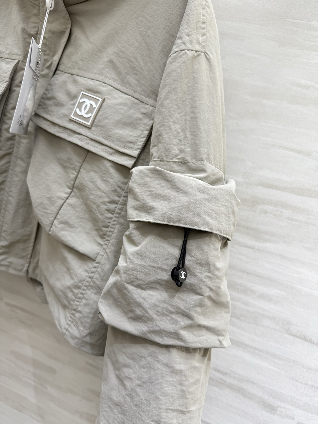 #Chane♡秋冬新款 中古系列 连帽短款夹克羽绒棉服 高品质定制 现货首发size：36/38/40（36码肩宽：54