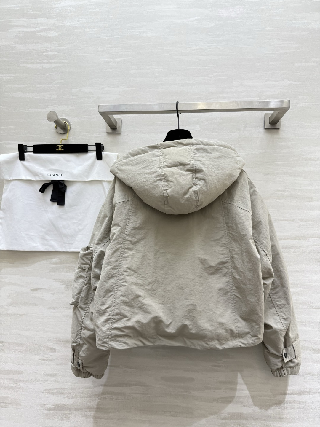 #Chane♡秋冬新款 中古系列 连帽短款夹克羽绒棉服 高品质定制 现货首发size：36/38/40（36码肩宽：54