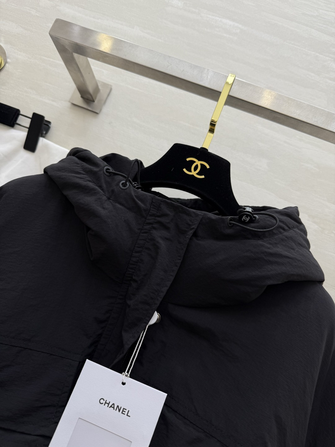 #Chane♡秋冬新款 中古系列 连帽短款夹克羽绒棉服 高品质定制 现货首发size：36/38/40（36码肩宽：54