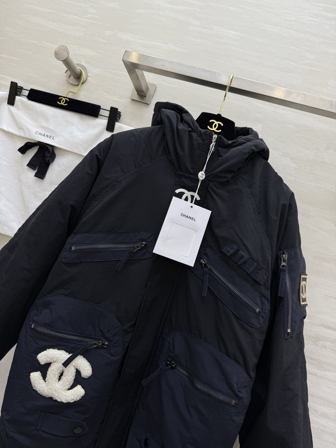 #Chacha秋冬新款 中古系列 连帽设计感羽绒棉服外套 高品质定制 现货首发size：36/38/40（38码胸围：1