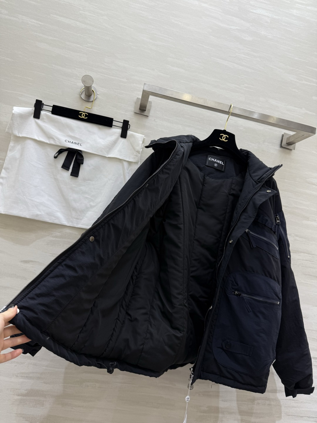 #Chacha秋冬新款 中古系列 连帽设计感羽绒棉服外套 高品质定制 现货首发size：36/38/40（38码胸围：1