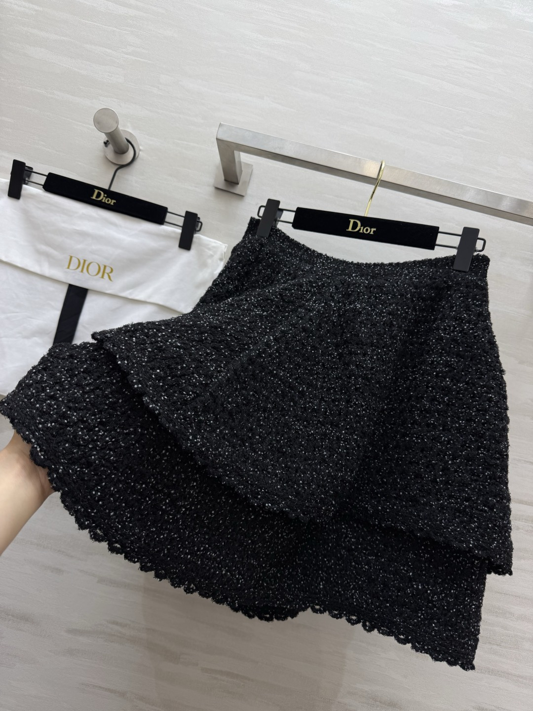 DI0♡²⁶细闪双层针织半裙｜同系列套装款 ▪️混闪针织面料，暗光细闪高级不浮夸 ▪️双层蛋糕裙摆，花边下摆，灵动显瘦 