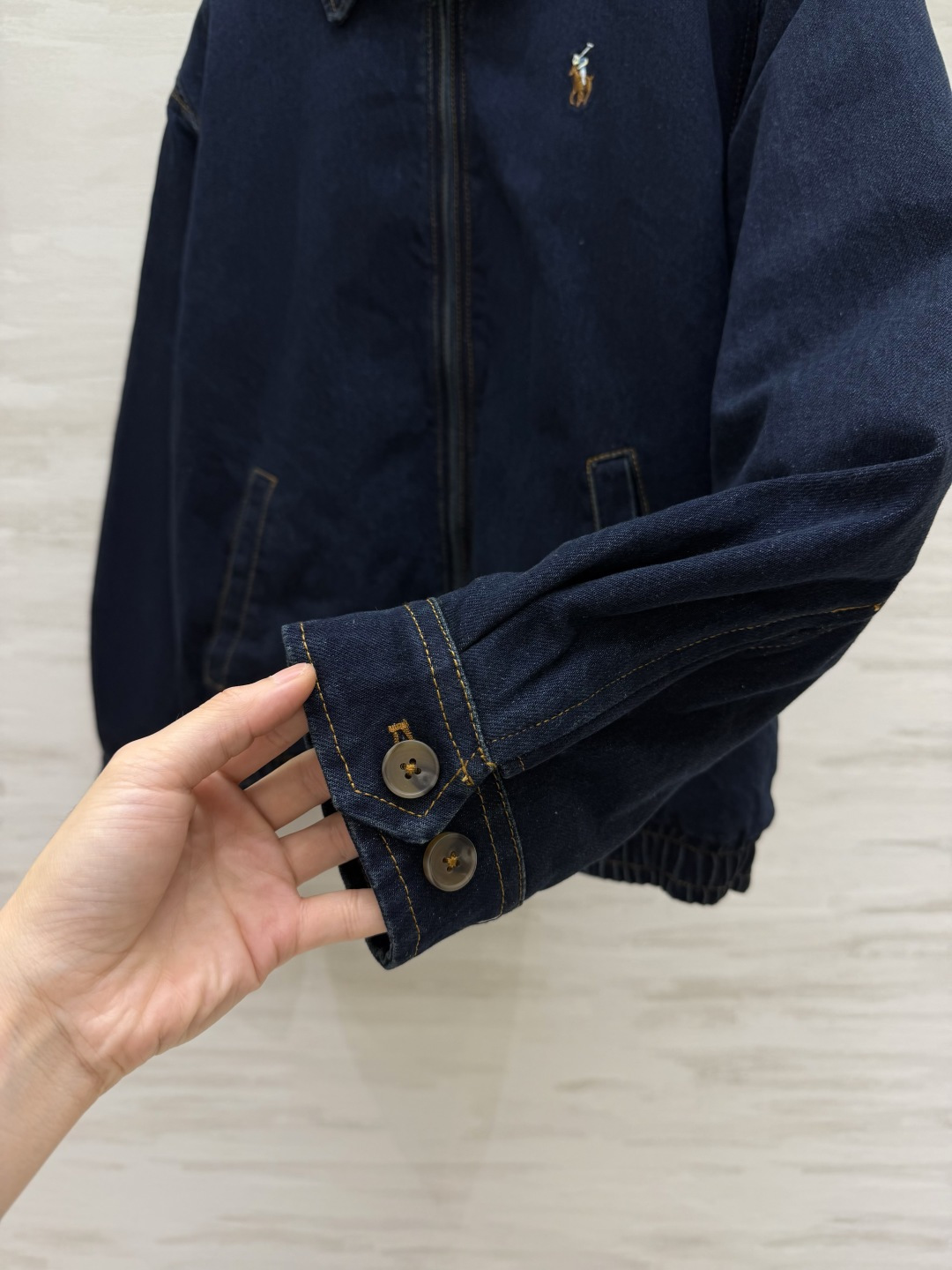 Polo²⁶美式复古牛仔夹棉外套 水洗深蓝，内里夹棉 简约小马刺绣 松弛随性，初冬刚需夹克 size：S/M/L（s码肩