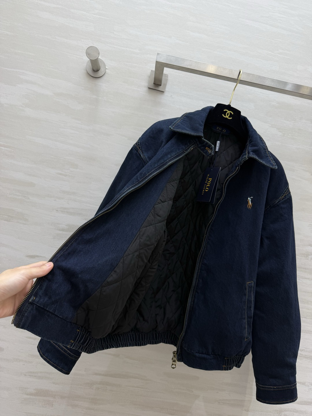 Polo²⁶美式复古牛仔夹棉外套 水洗深蓝，内里夹棉 简约小马刺绣 松弛随性，初冬刚需夹克 size：S/M/L（s码肩
