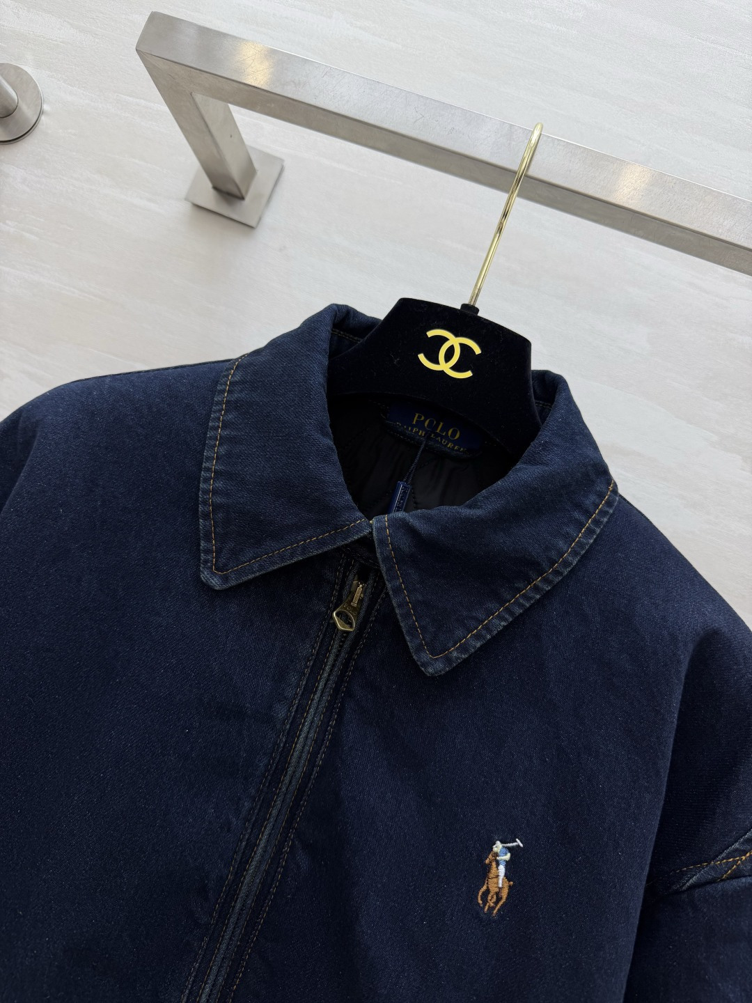 Polo²⁶美式复古牛仔夹棉外套 水洗深蓝，内里夹棉 简约小马刺绣 松弛随性，初冬刚需夹克 size：S/M/L（s码肩
