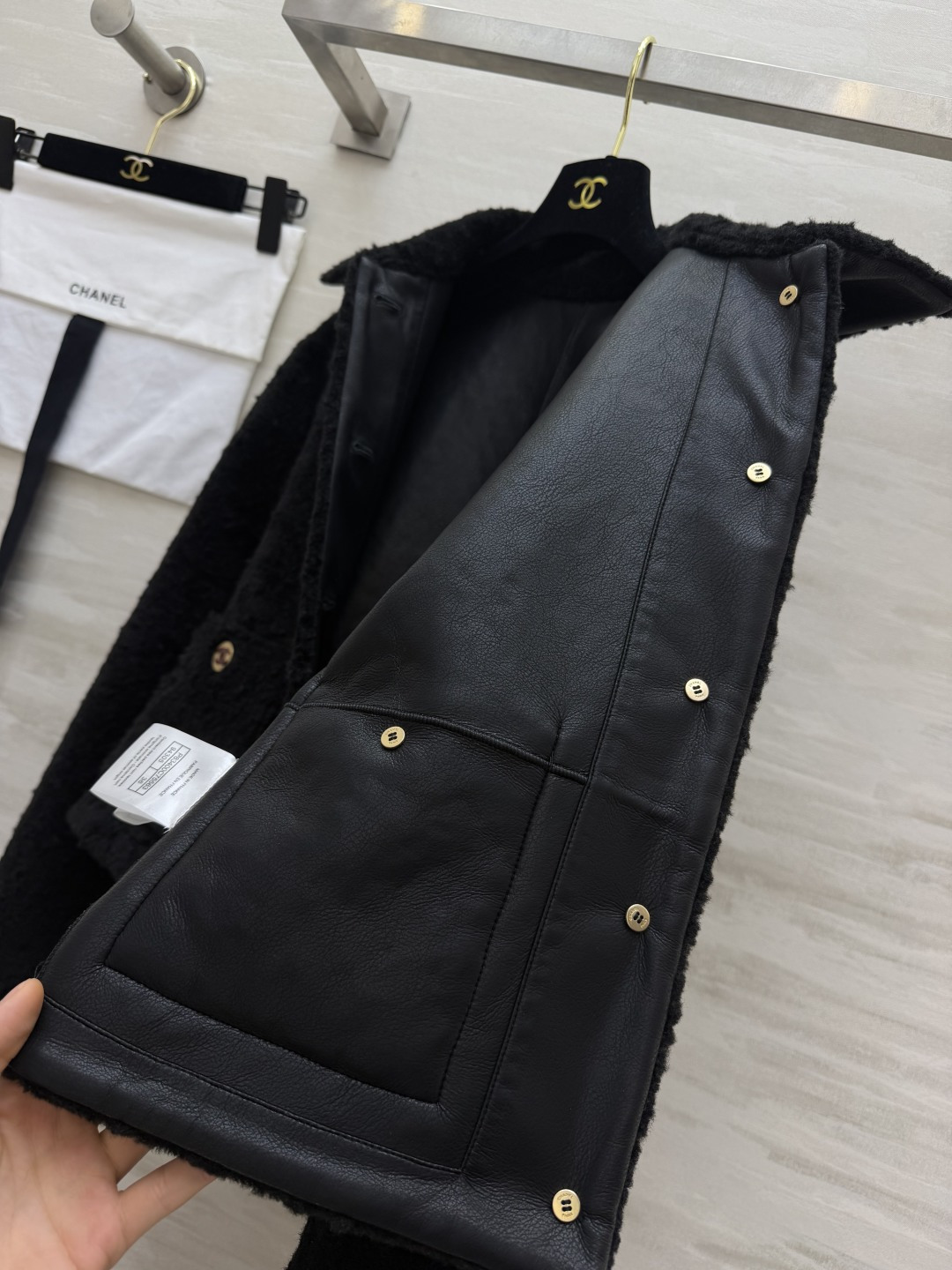 CC²⁶B 泰迪绒翻领长袖外套 size：36/38/40（）
