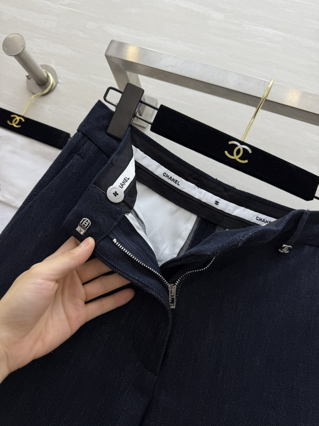 CC²⁶k 深色牛仔阔腿裤 size：36/38/40（）