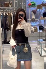 M Family π₯ Early spring new simple solid color shirt bottom hair side denim skirt color: denim blue size: 36.38.40 1 M Family π₯ Early spring new simple solid color shirt bottom hair side denim skirt color: denim blue size: 36.38.40