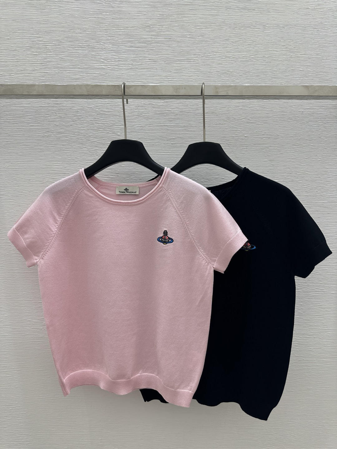 NO:310669,VI Home Early Spring New Style Round Neck Knitted Short Sleeve Color Pink Black Size 36.38.40, T-shirt,alexander wang19860909VI家  早春新款 卷边圆领针织短袖 颜色粉色 黑色 尺码36.38.40,,T-shirt,alexander wang,Women's clothing