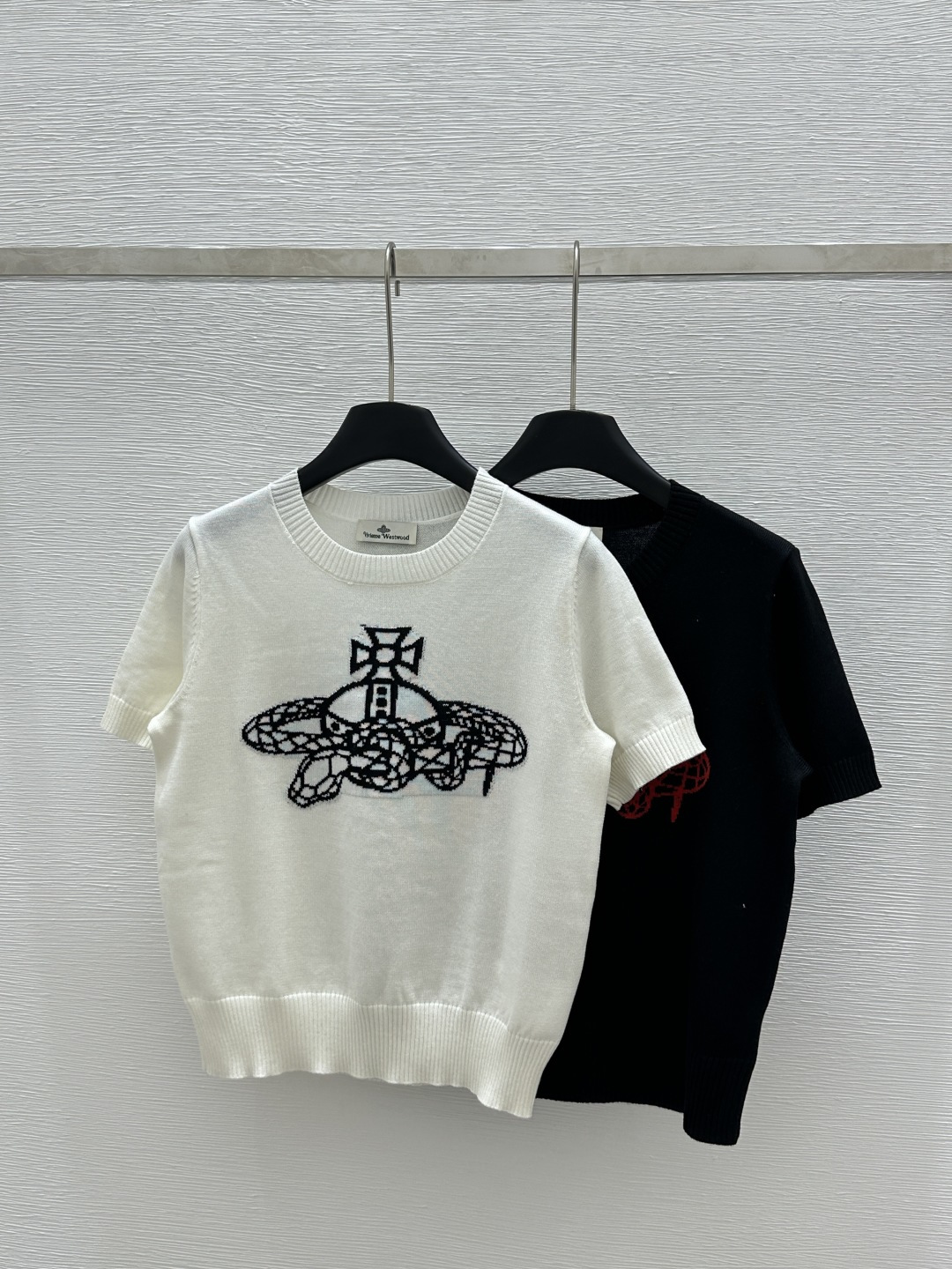 NO:312145,VI Home Early Spring New Style Solid Color Round Neck Simple Pattern Knitted Short Sleeve Color White Black Size 36.38.40, T-shirt,alexander wang19860909VI家  早春新款 纯色圆领简约图案针织短袖 颜色白色 黑色 尺码36.38.40,,T-shirt,alexander wang,Women's clothing