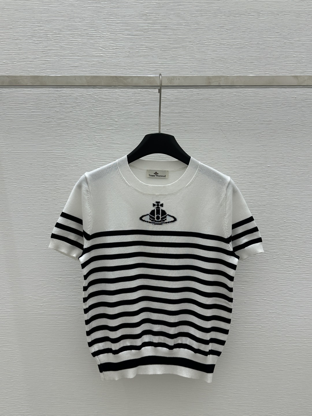 NO:312148,VI Home Early Spring New Style Round Collar Stripe Knitted Short Color White Size 36.38.40, Alexander Wang19860909VI家  早春新款 圆领条纹针织短 颜色白色 尺码36.38.40,,alexander wang,Women's clothing