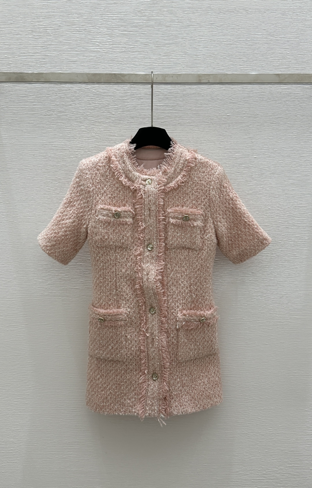 NO:322744,CH Home Early Spring New Contrast Button Pocket Knitted Dress Color Pink Size 36.38.40, Skirts, Alexander Wang19860909CH家  早春新款 撞色纽扣口袋针织连衣裙 颜色粉 尺码36.38.40,,skirts,alexander wang,Women's clothing