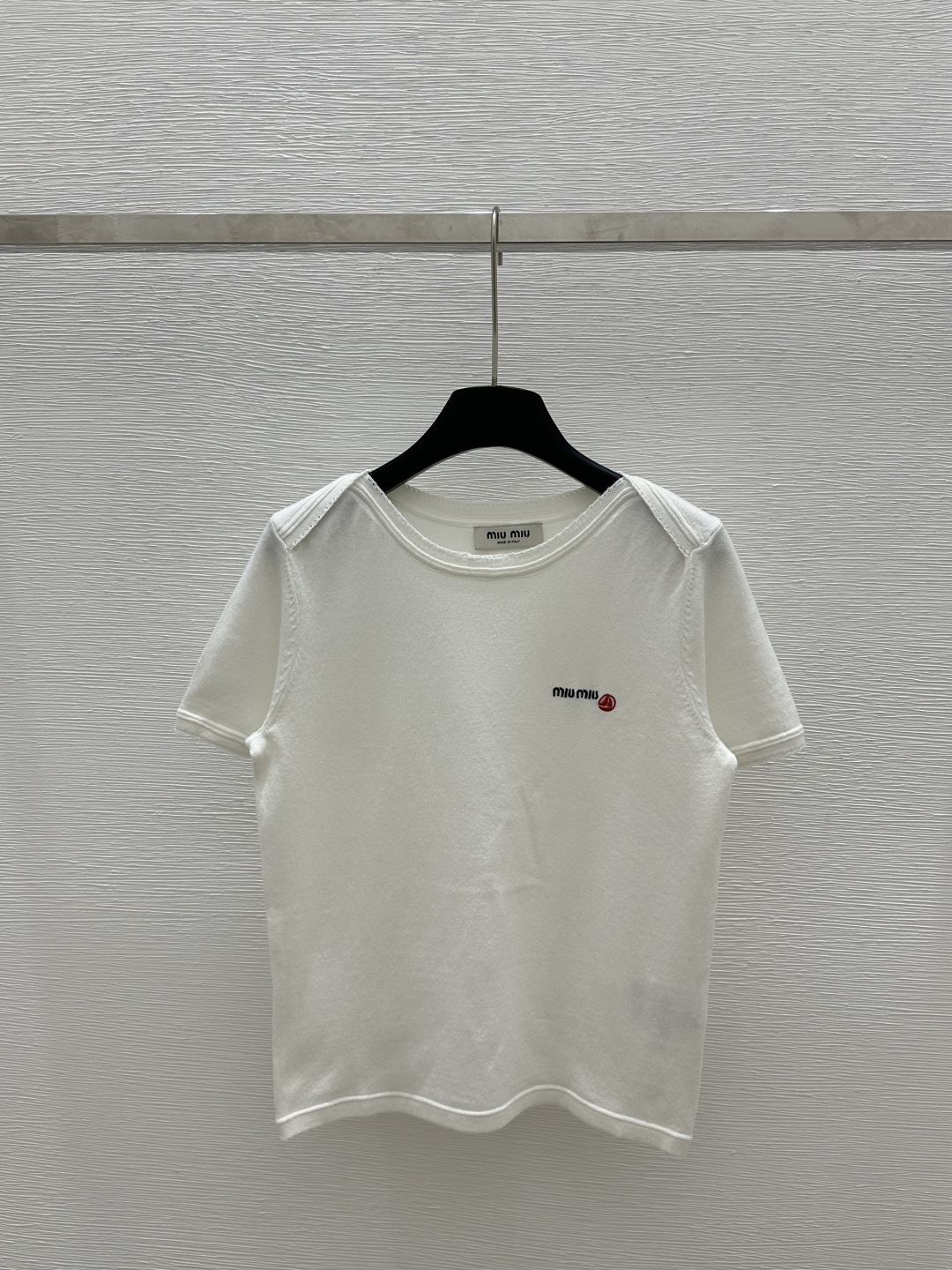 NO:322728,M Home Early Spring New Style Lace Embroidered Knitted Short Sleeve Color White Size 36.38.40, T-shirt, alexander wang19860909M家  早春新款 花边刺绣针织短袖 颜色白色 尺码36.38.40,,T-shirt,alexander wang,Women's clothing