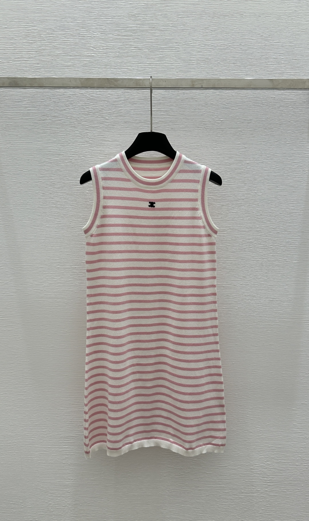 NO:324406,CE Home Early Spring New Round Neck Contrast Striped Knitted Vest Dress 11502535 Color Pink Size 36.38.40, Skirts,alexander wang19860909CE家  早春新款 圆领撞色条纹针织背心连衣裙 11502535 颜色粉色 尺码36.38.40,,skirts,alexander wang,Women's clothing