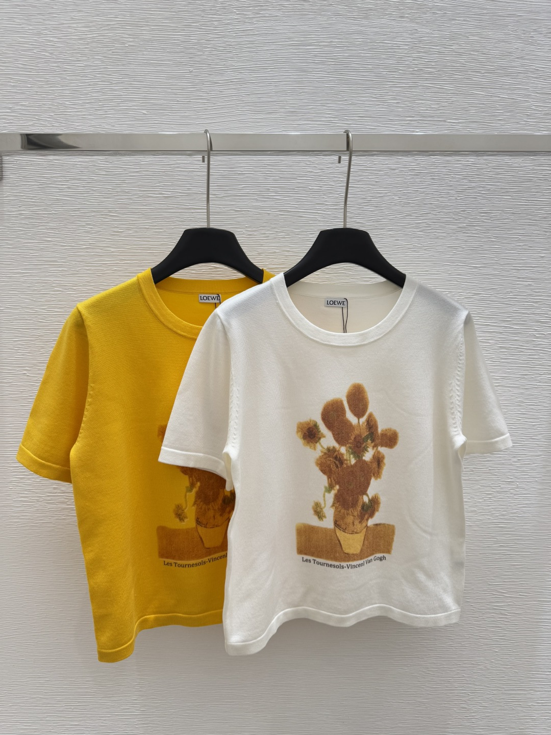 NO:329245,LO Home Early Spring New Style Round Neck Contrast Color Sunflower Knitted Short Sleeve Color White Yellow Size 36.38.40, T-shirt,alexander wang19860909LO家  早春新款 圆领撞色向日葵针织短袖 颜色白色 黄色 尺码36.38.40,,T-shirt,alexander wang,Women's clothing