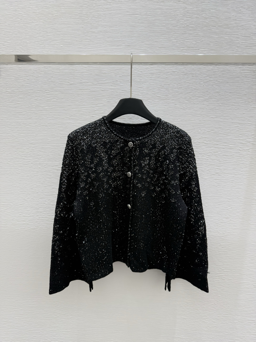 NO:331600,CH Home Early Spring New Style Round Neck Full Body Beads Knitted Long Sleeve Color Black Size 36.38.40, Alexander Wang19860909CH家  早春新款 圆领满身珠片针织长袖 颜色黑色 尺码36.38.40,,alexander wang,Women's clothing