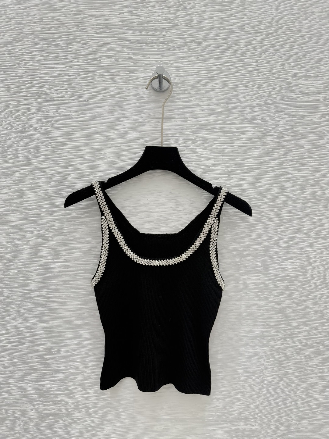 NO:331627,SP Home Early Spring New Style Drill Knitted Sling Vest Color Black Size 36.38.40, Alexander Wang19860909SP家  早春新款 贴钻针织吊带背心 颜色黑色 尺码36.38.40,,alexander wang,Women's clothing