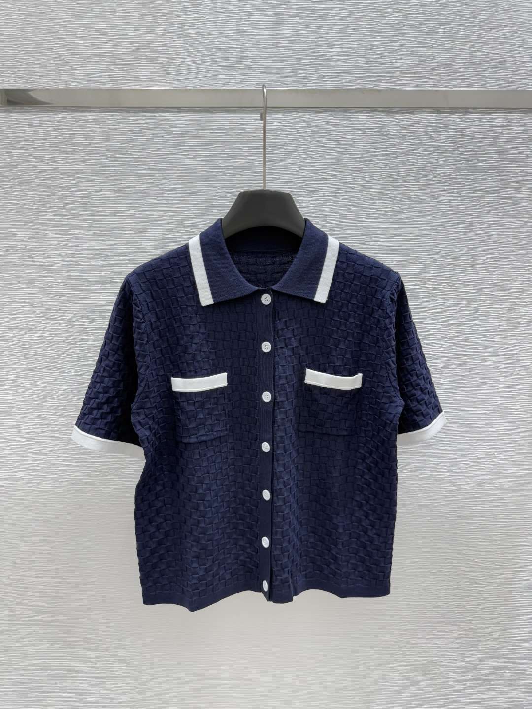 NO:334609,LCLCLE Home Early Spring New Lapel Button Cardigan Knitted Short Sleeve Color Royal Blue Size 36.38.40, T-shirt,alexander wang19860909LCLCLE家  早春新款 翻领纽扣开衫针织短袖 颜色宝蓝色 尺码36.38.40,,T-shirt,alexander wang,Women's clothing