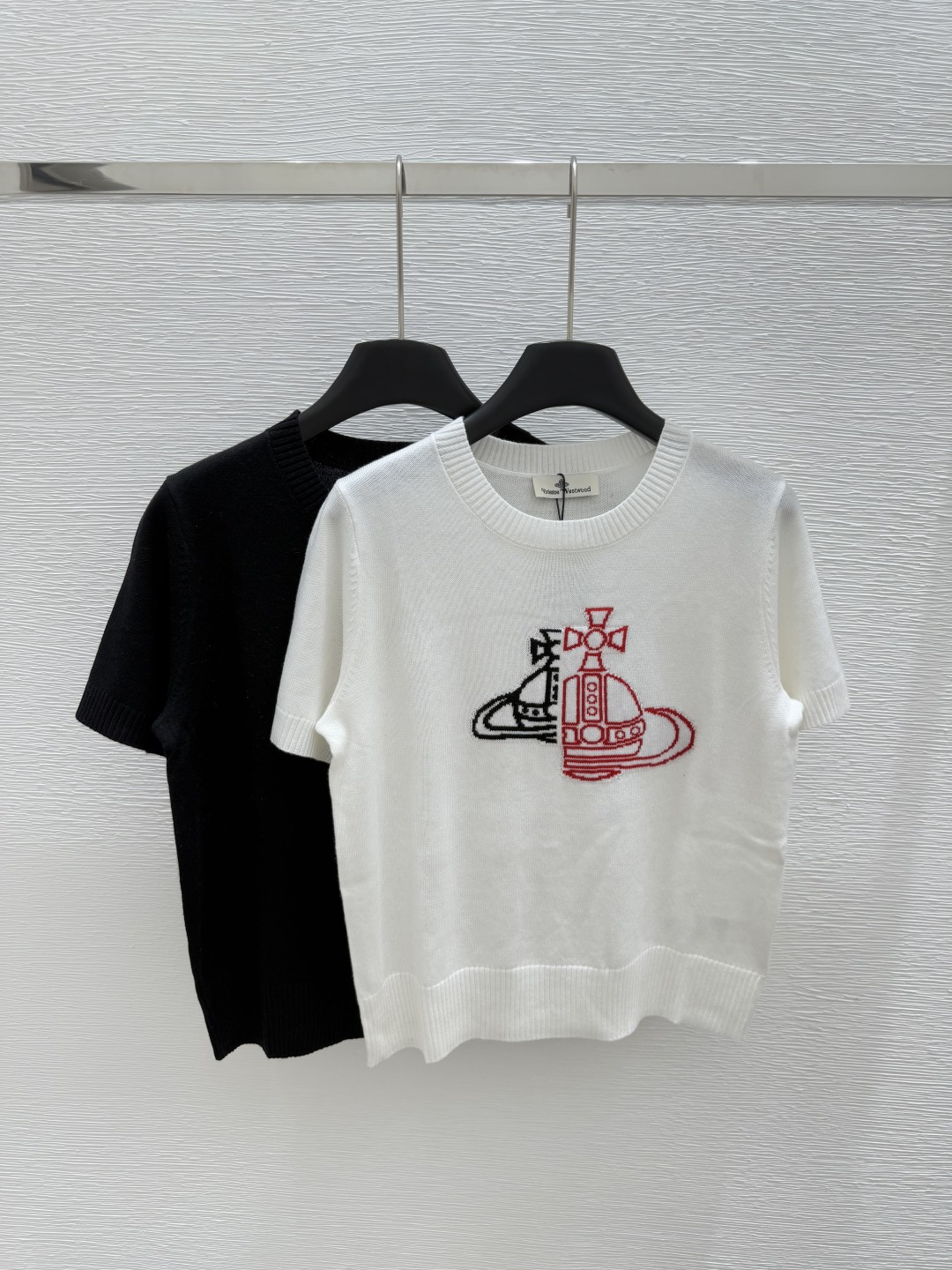 NO:334667,VA Home Early Spring New Style Round Neck Pattern Knitted Short Sleeve Color White Black Size 36.38.40, T-shirt,alexander wang19860909VA家  早春新款 圆领图案针织短袖 颜色白色 黑色 尺码36.38.40,,T-shirt,alexander wang,Women's clothing