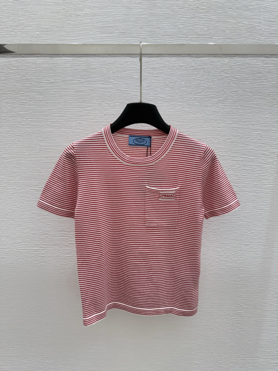 NO:334866,P home, early spring new style, round neck striped knitted short sleeves, color red, size 36.38.40,,T-shirt,alexander wang19860909P家  早春新款 圆领条纹针织短袖 颜色红色 尺码36.38.40,,T-shirt,alexander wang,Women's clothing