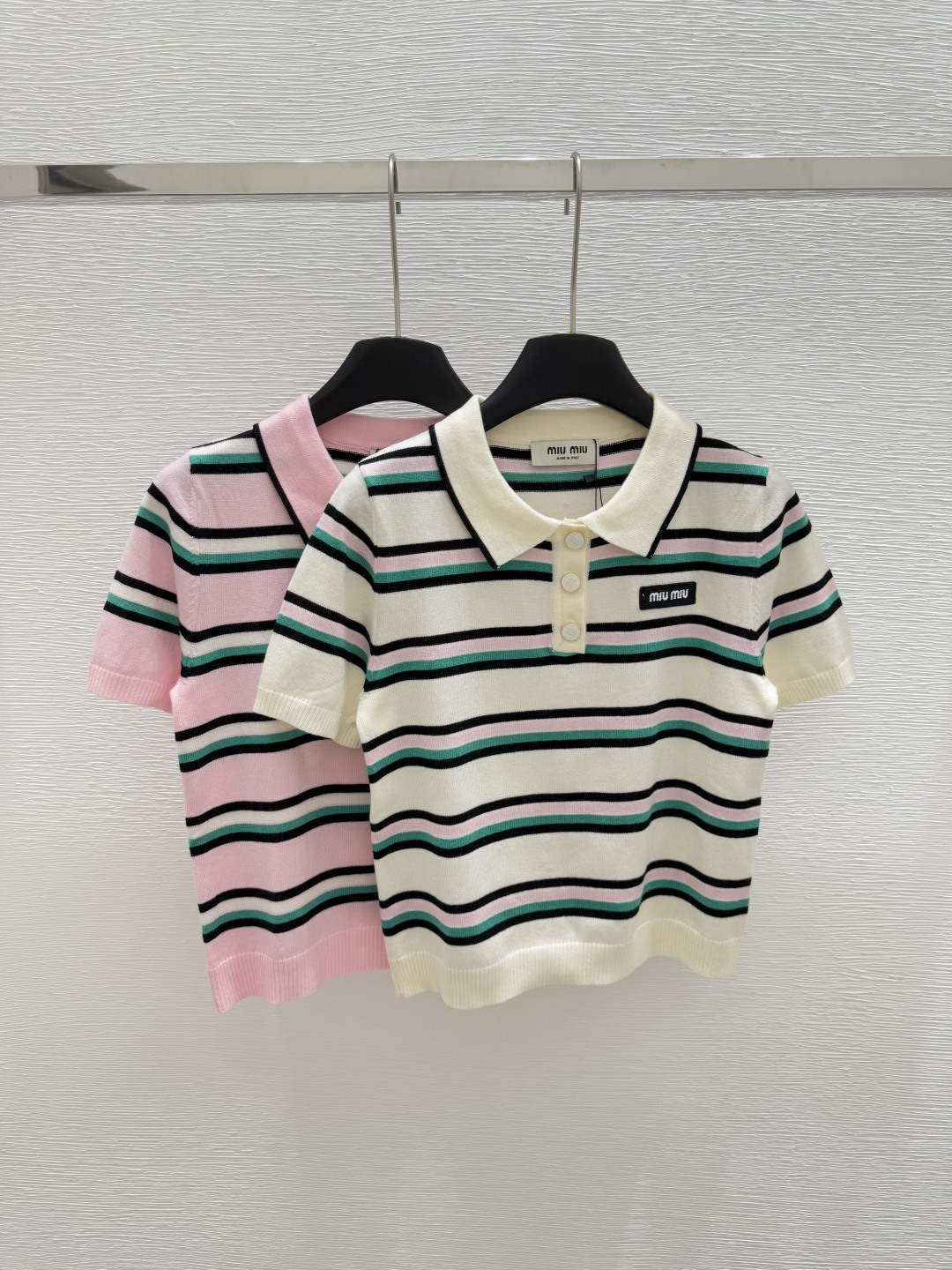 NO:410691,M Home Early Spring New Style Round Collar Striped Knitted Short Sleeve Color Pink White Size 36.38.40, T-shirt,alexander wang19860909M家  早春新款 圆领条纹针织短袖 颜色粉色 白色 尺码36.38.40,,T-shirt,alexander wang,Women's clothing