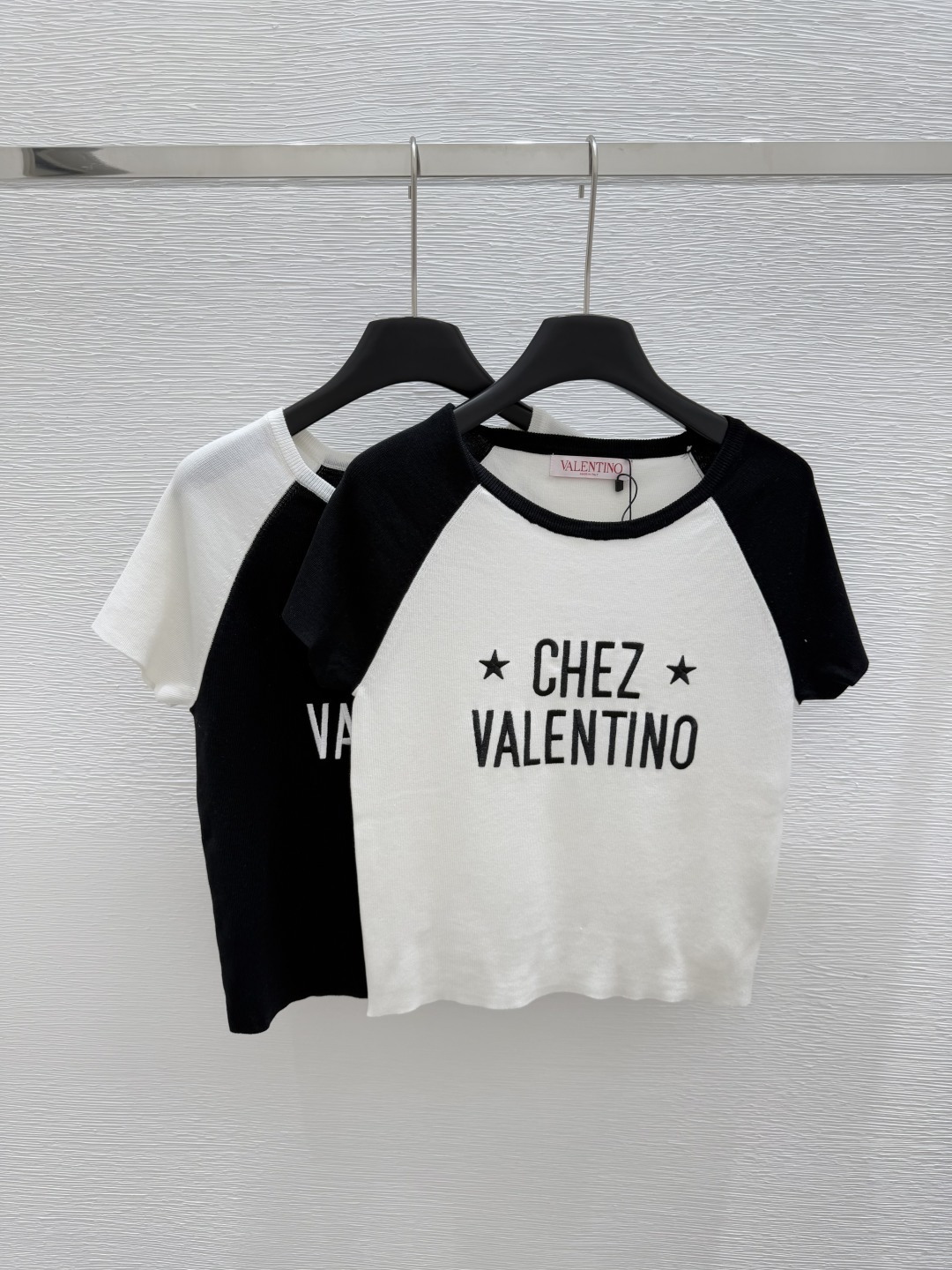 NO:417767,VA Home Early Spring New Style Round Neck Letter Knitted Short Sleeve Color White Black Size 36.38.40, T-shirt,alexander wang19860909VA家  早春新款 圆领字母针织短袖 颜色白色 黑色 尺码36.38.40,,T-shirt,alexander wang,Women's clothing