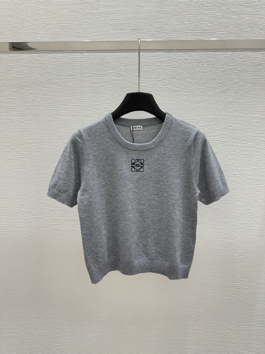 NO:417870,LO Home Early Spring New Style Round Neck Knitted Short Sleeve Color Gray Size 36.38.40, T-shirt,alexander wang19860909LO家  早春新款 圆领针织短袖 颜色灰色 尺码36.38.40,,T-shirt,alexander wang,Women's clothing