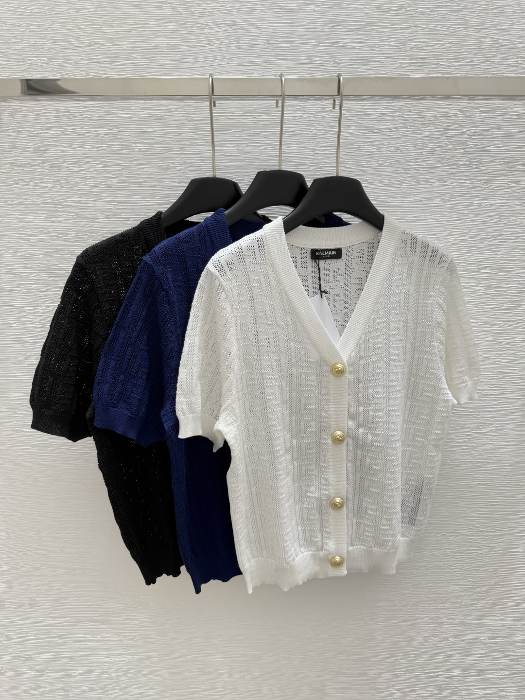 NO:425035,BA Home New Summer Style Button Knit Cardigan Color Black Royal Blue White Size 36.38.40, Alexander Wang19860909BA家 夏季新款 纽扣针织开衫 颜色黑色 宝蓝色 白色 尺码36.38.40,,alexander wang,Women's clothing