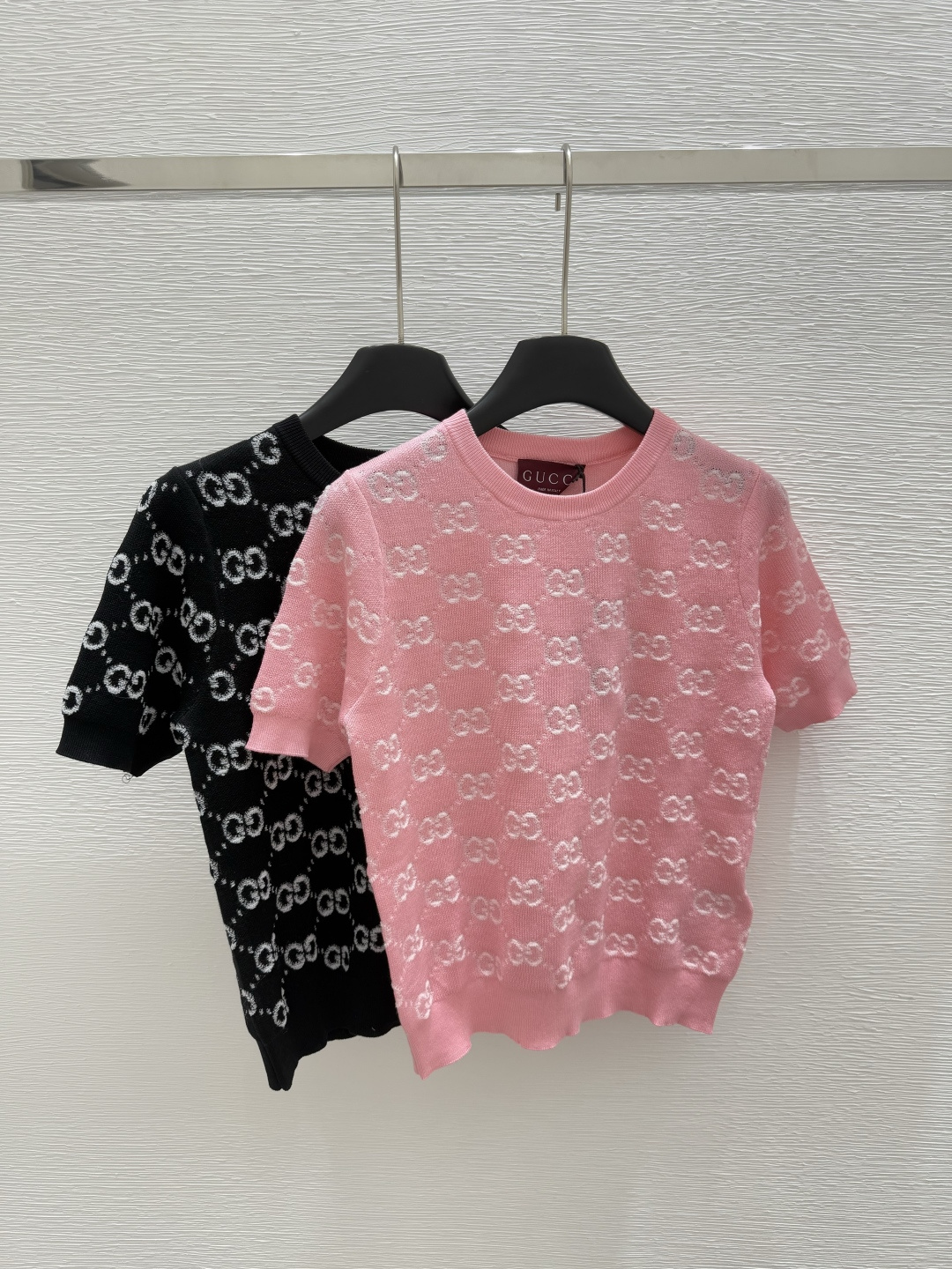 NO:425061,G Home Summer New Style Round Neck Knitted Alphabet Short Sleeve Color Pink White Size 36.38.40, gucci, T-shirt, alexander wang19860909G家 夏季新款 圆领针织字母短袖 颜色粉色 白色 尺码36.38.40,,gucci,T-shirt,alexander wang,Women's clothing