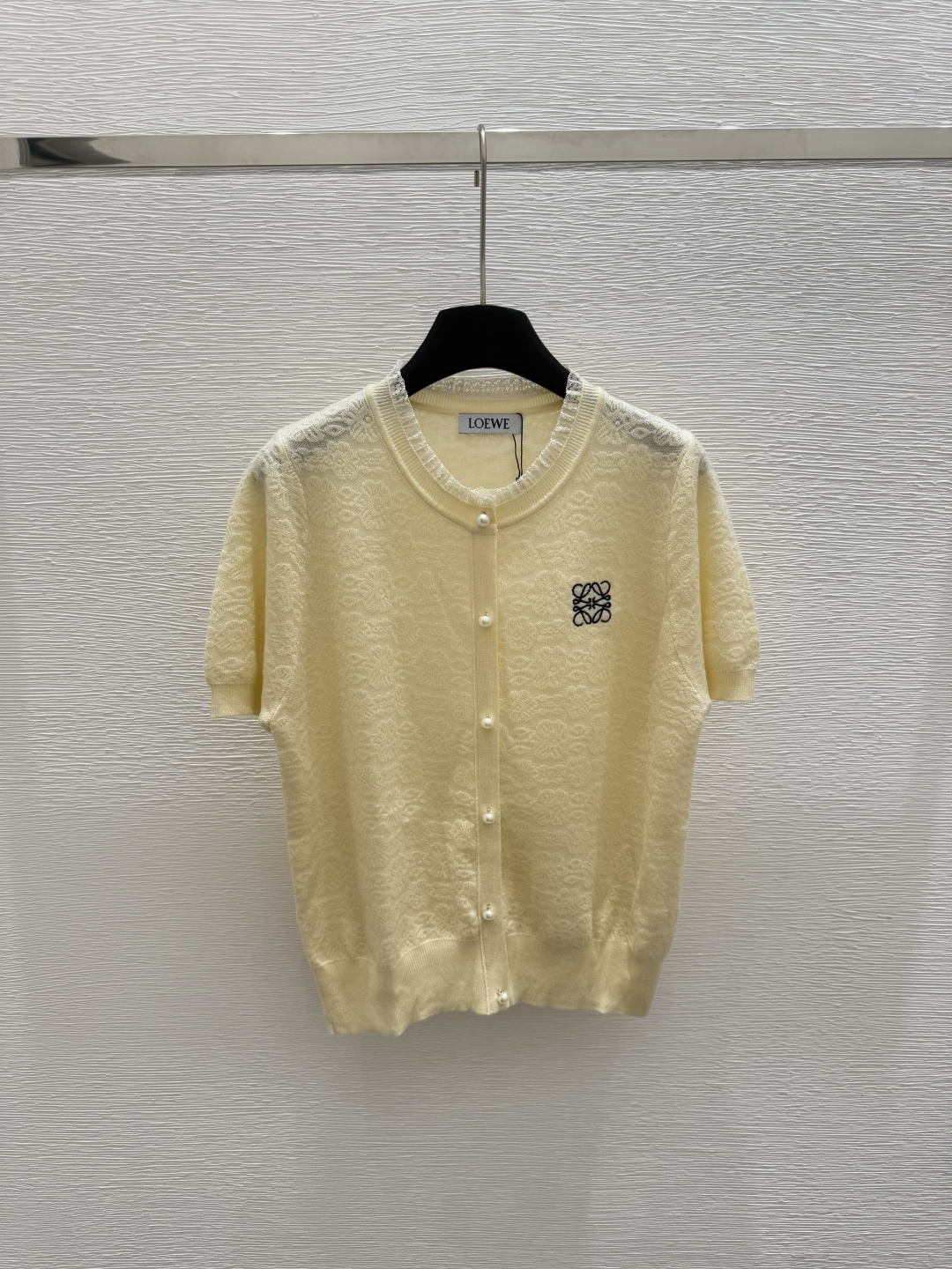 NO:419535,LO Home Summer New Style Round Neck Knitted Lace Short Sleeve Color Yellow Size 36.38.40, T-shirt,alexander wang19860909LO家 夏季新款 圆领针织花边短袖 颜色黄色 尺码36.38.40,,T-shirt,alexander wang,Women's clothing