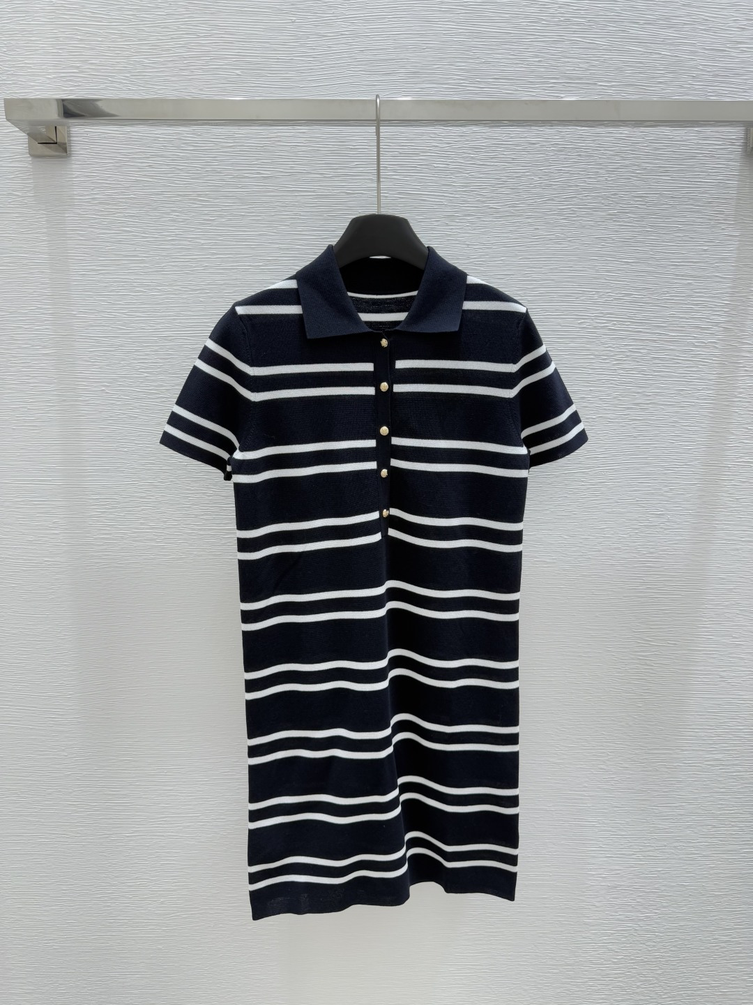NO:419628,MOCO Home Early Spring New Lapel Striped Knitted Dress Color Royal Blue Size 36.38.40, Skirts,alexander wang19860909MOCO家  早春新款 翻领条纹针织连衣裙 颜色宝蓝色 尺码36.38.40,,skirts,alexander wang,Women's clothing