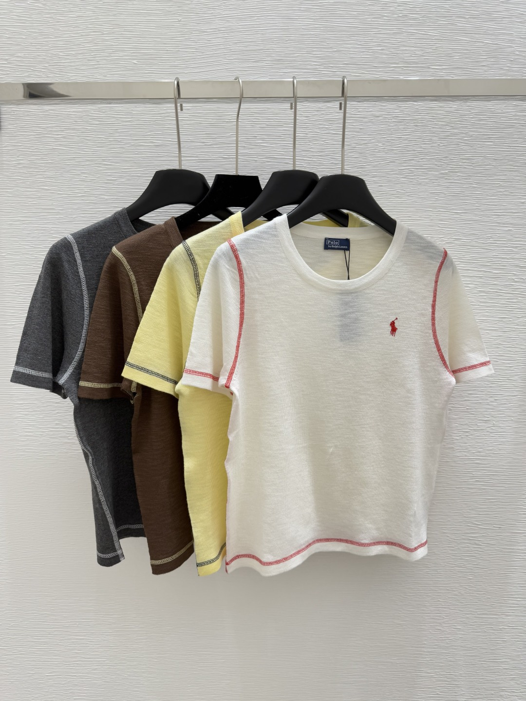 NO:419685,PO Home Early Spring New Style Round Neck Knitted Short Sleeve Color White Yellow Coffee Gray Size 36.38.40, T-shirt,alexander wang19860909PO家  早春新款 圆领针织短袖 颜色白色 黄色 咖啡色 灰色 尺码36.38.40,,T-shirt,alexander wang,Women's clothing