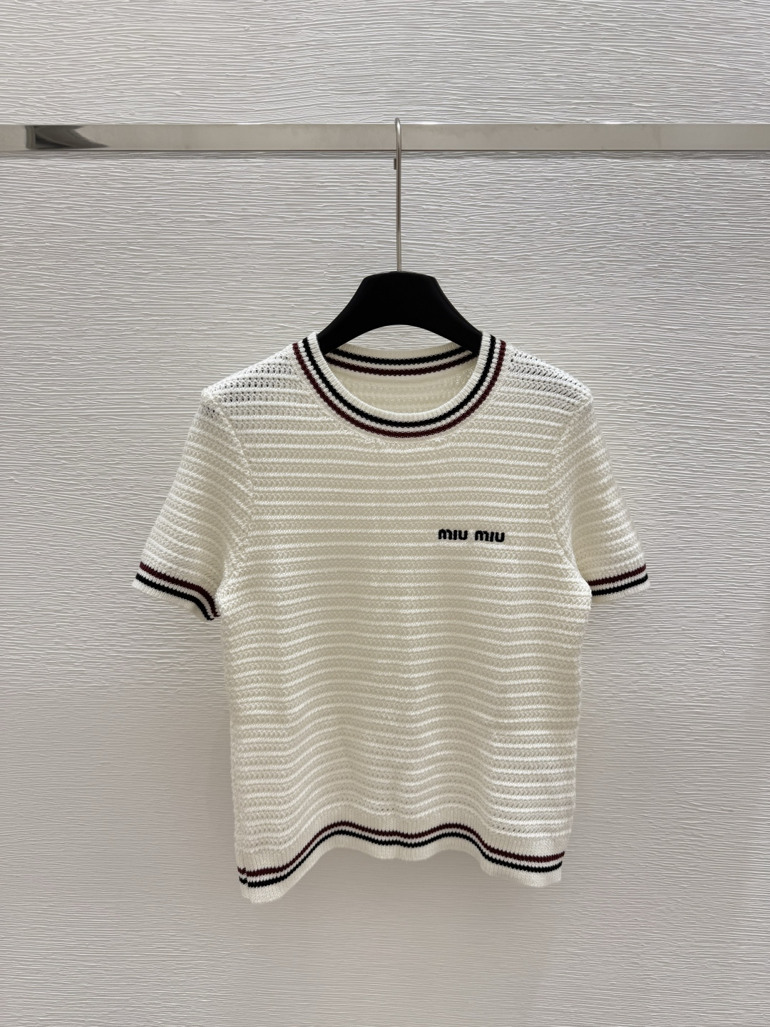 NO:425423,M Home New Summer Style Round Neck Knitted Hollow Short Sleeve Color White Size 36.38.40, T-shirt,alexander wang19860909M家 夏季新款 圆领针织镂空短袖 颜色白色 尺码36.38.40,,T-shirt,alexander wang,Women's clothing