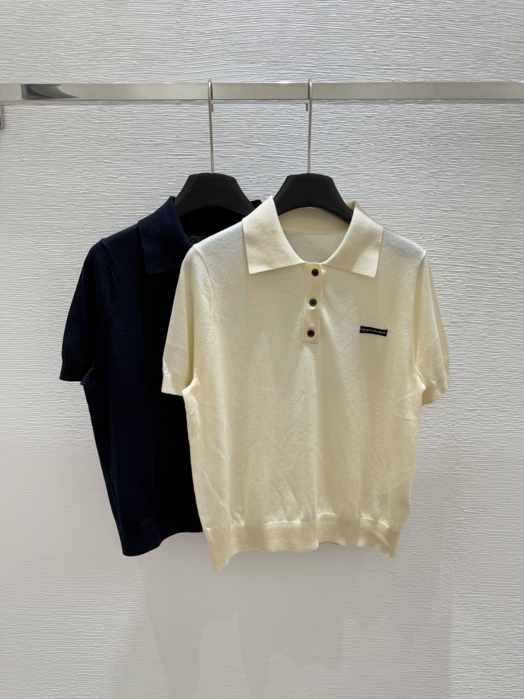 NO:425428,MOCO Home Summer New Style Lapel Knitted Short Sleeve Color White Royal Blue Size 36.38.40, T-shirt,alexander wang19860909MOCO家 夏季新款 翻领针织短袖 颜色白色 宝蓝色 尺码36.38.40,,T-shirt,alexander wang,Women's clothing