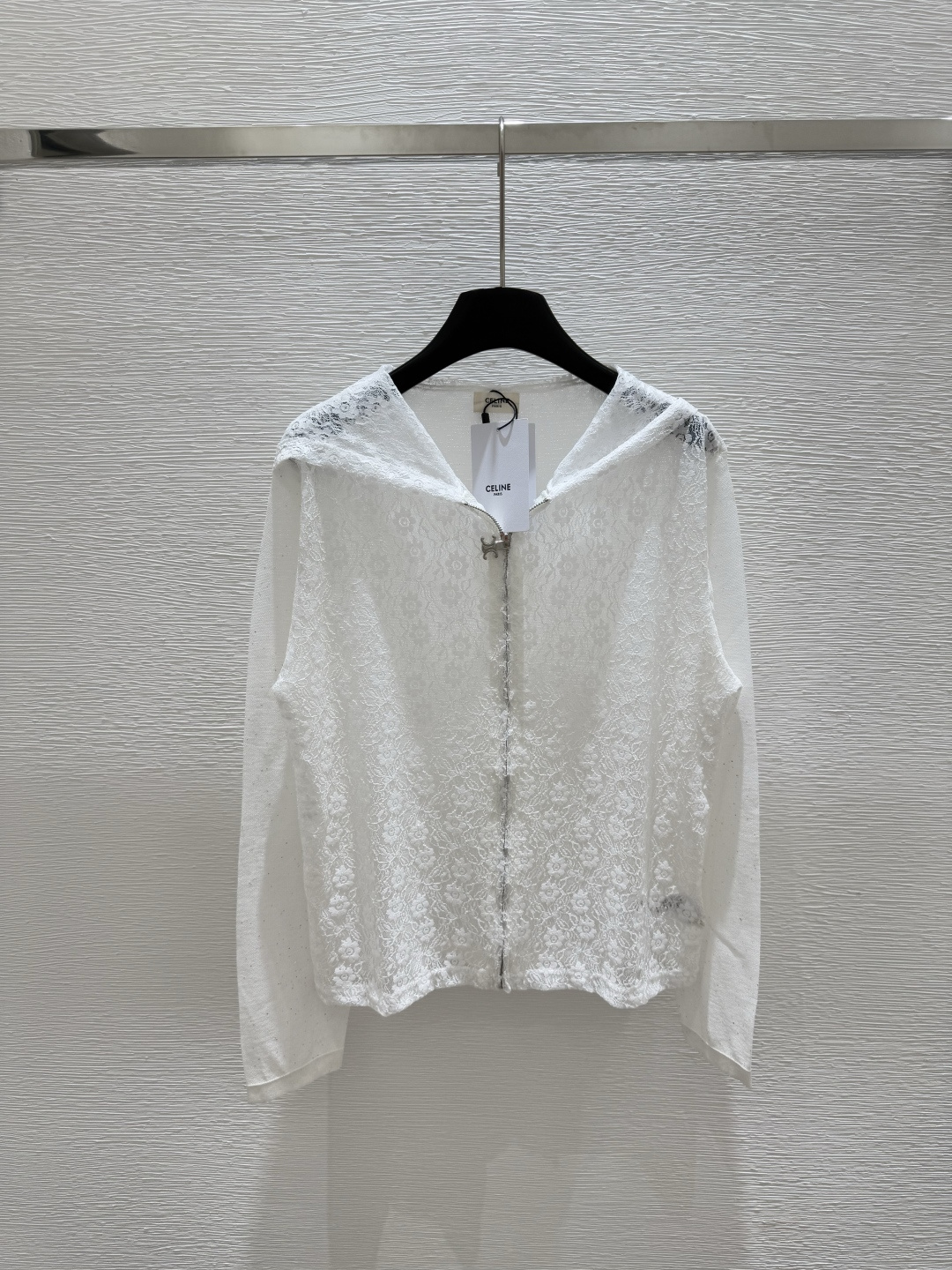 NO:425494,C E Home Summer New Hooded Sequin Knitted Zipper Cardigan Color White Size 36.38.40, Hats,alexander wang19860909C E家 夏季新款 连帽亮片针织拉链开衫 颜色白色 尺码36.38.40,,hats,alexander wang,Women's clothing
