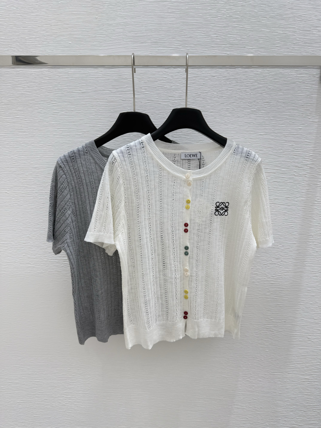 NO:425480,LO Home Summer New Style Round Neck Knitted Cardigan Short Sleeve Color White Gray Size 36.38.40, T-shirt,alexander wang19860909LO家 夏季新款 圆领针织开衫短袖 颜色白色 灰色 尺码36.38.40,,T-shirt,alexander wang,Women's clothing