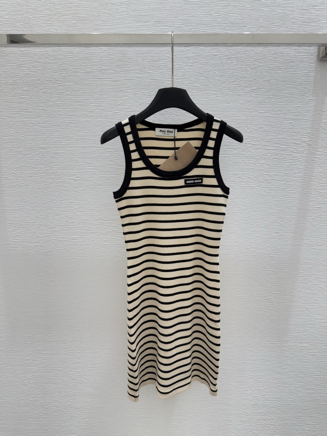 NO:419291,M Home New Summer Round Neck Knitted Striped Vest Skirt Color Yellow Size 36.38.40, Skirts, Alexander Wang19860909M家 夏季新款 圆领针织条纹背心裙 颜色黄色 尺码36.38.40,,skirts,alexander wang,Women's clothing
