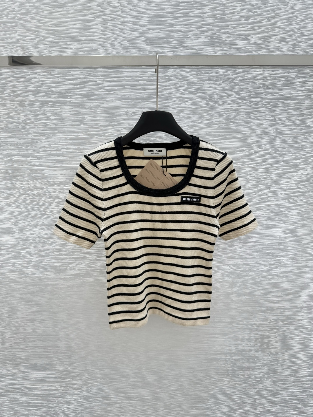 NO:419281,M Home New Summer Style Round Neck Knitted Stripe Short Sleeve Color Yellow Size 36.38.40, T-shirt,alexander wang19860909M家 夏季新款 圆领针织条纹短袖 颜色黄色 尺码36.38.40,,T-shirt,alexander wang,Women's clothing