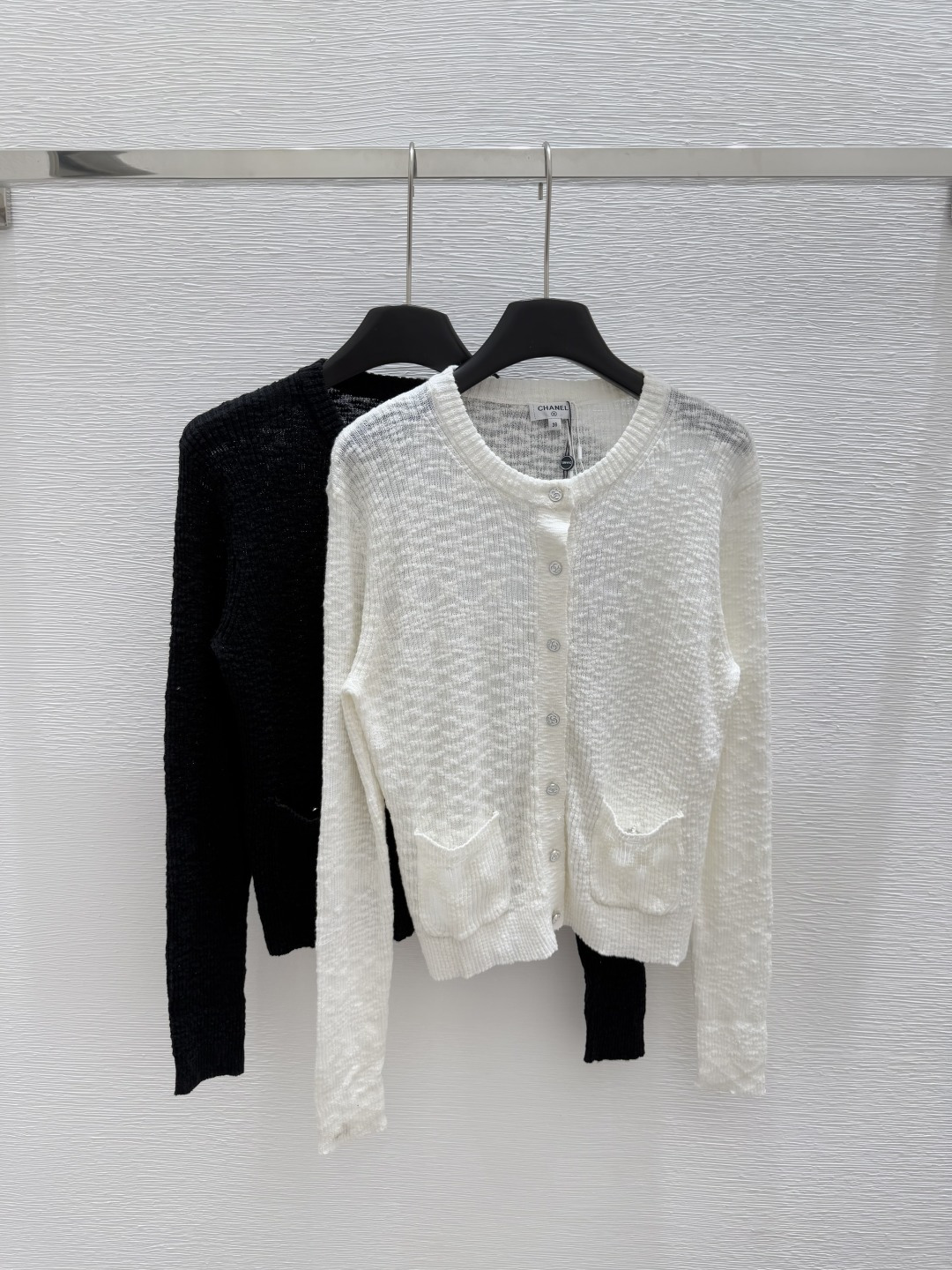 NO:425008,CH Home Summer New Style Hollow Cardigan Knitted Long Sleeve Color White Black Size 36.38.40, Alexander Wang19860909CH家 夏季新款 镂空开衫针织长袖 颜色白色 黑色 尺码36.38.40,,alexander wang,Women's clothing