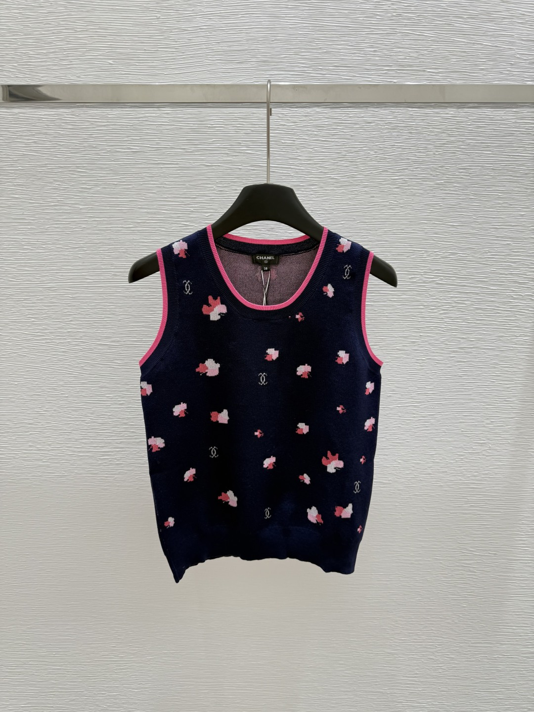 NO:419381,CH Home Summer New Printed Knitted Vest Color Royal Blue Size 36.38.40,,alexander wang19860909CH家 夏季新款 印花针织背心 颜色宝蓝色 尺码36.38.40,,alexander wang,Women's clothing