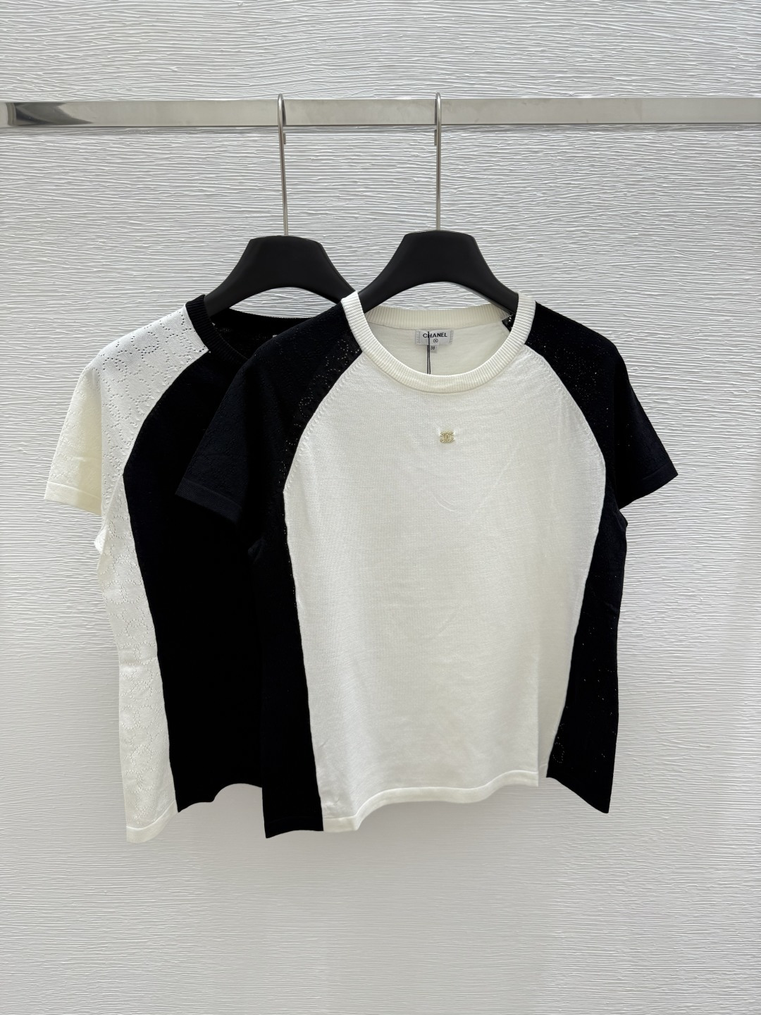 NO:419440,CH Home Summer New Style Round Neck Knitted Short Sleeve Color Black White Size 36.38.40, T-shirt,alexander wang19860909CH家 夏季新款 圆领针织短袖 颜色黑色 白色 尺码36.38.40,,T-shirt,alexander wang,Women's clothing