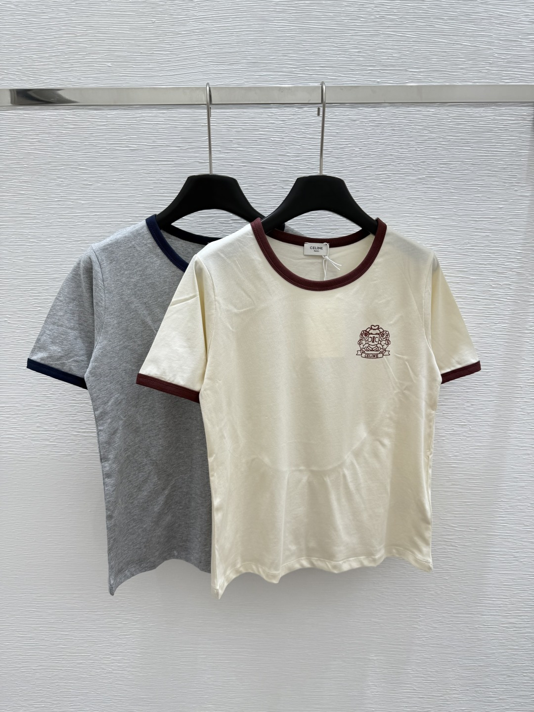 NO:429115,CE Home Summer New Style Round Neck Knitted Short Sleeve Color White Gray Size 36.38.40, T-shirt,alexander wang19860909CE家 夏季新款 圆领针织短袖 颜色白色 灰色 尺码36.38.40,,T-shirt,alexander wang,Women's clothing