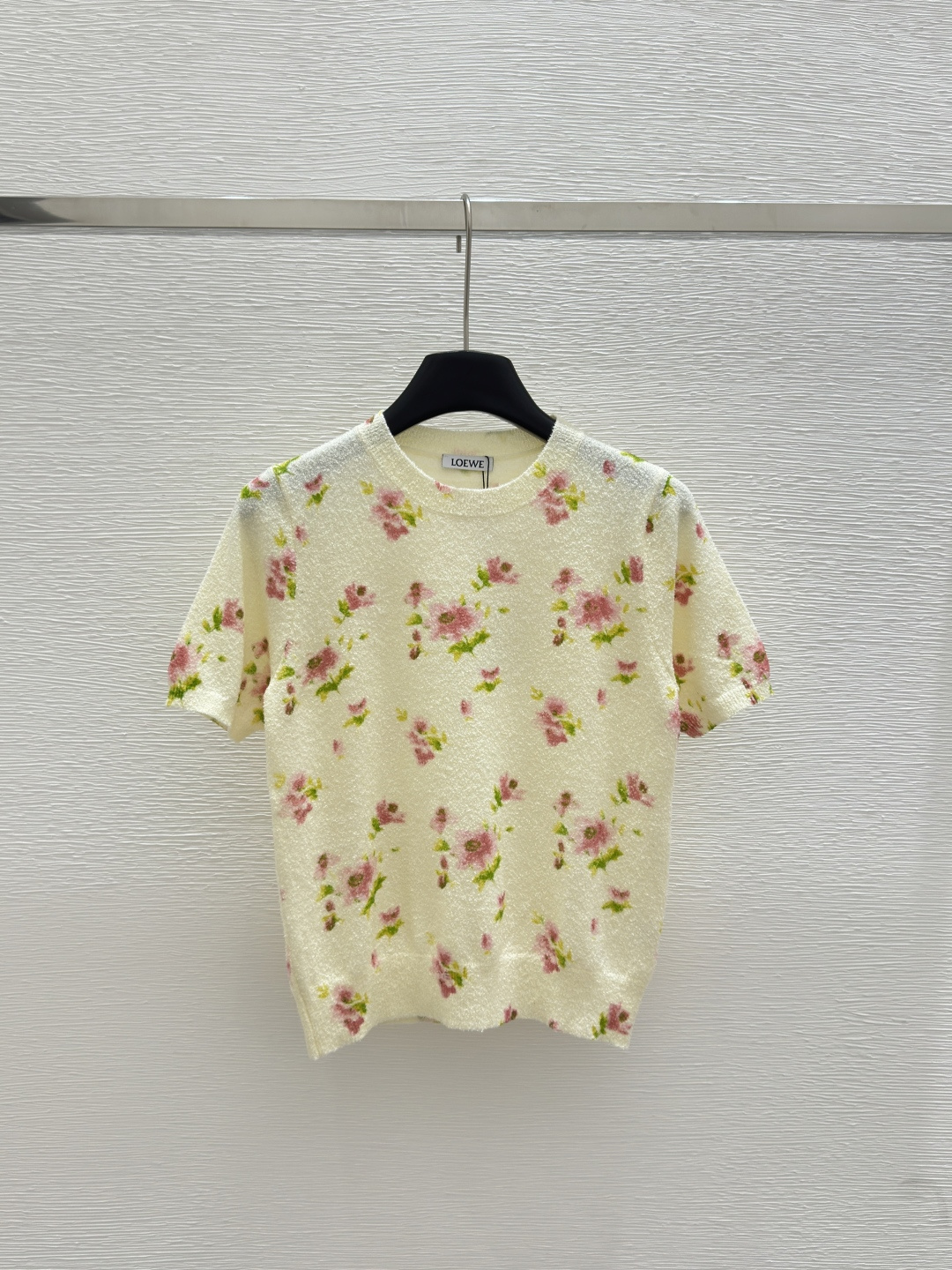NO:429156,LO Home Summer New Style Flower Round Neck Knitted Short Sleeve Color Apricot Size 36.38.40, T-shirt,alexander wang19860909LO家 夏季新款 花朵圆领针织短袖 颜色杏色 尺码36.38.40,,T-shirt,alexander wang,Women's clothing